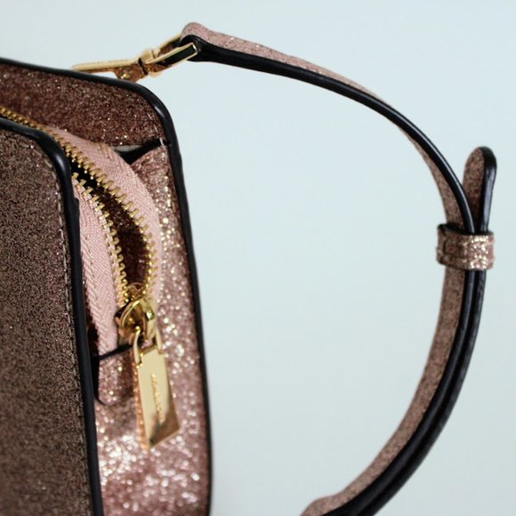 Michael Kors Rose Gold/Champagne Convertible Clutch and Cross Body Purse - Picture 4 of 12